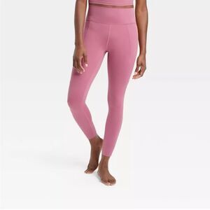 NWT All in Motion Size 1X Rose Red Pink Activewear Leggings Yoga Pants